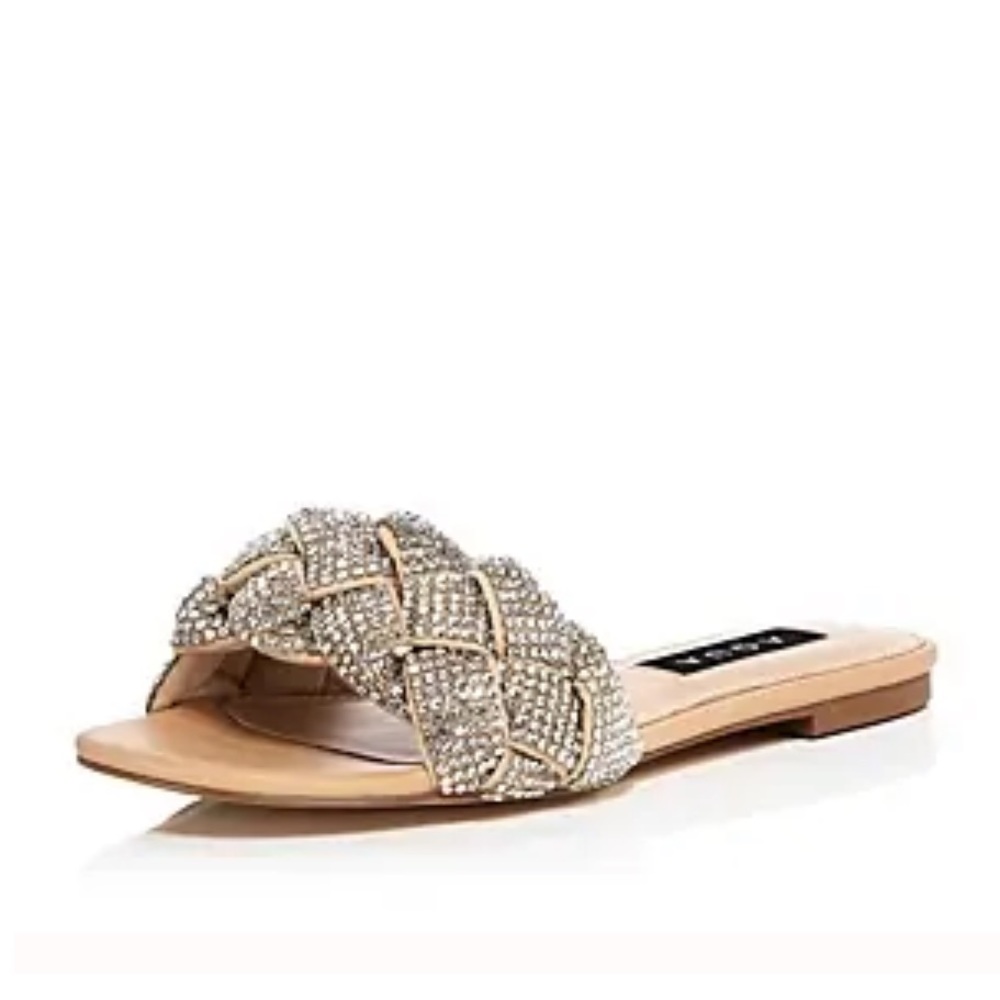 NEW! AQUA - Bloomingdales exclusive 
Women's Valey Braided Clear Crystal Sandel